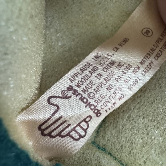 RARE Vtg Applause “Creepy Creature” Mask - Soft Foam / Plush Frog Full Face Hat - Picture 3 of 8